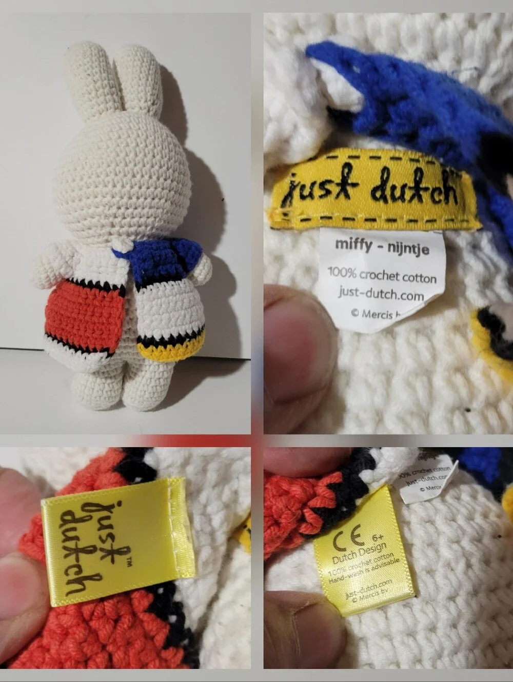 Miffy Piet Mondrian Inspired Dress by Just Dutch hand-crocheted